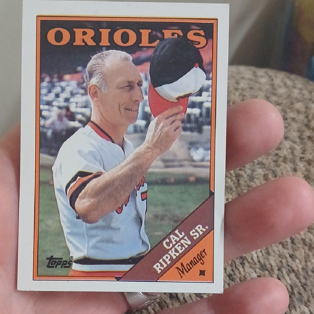 Topps Orioles Baseball Card with Orange and Black